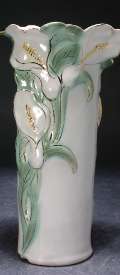 14"vase, White Calla Lily pattern