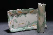 Calla Lily tray & Vase,  the "Wedding Pattern"