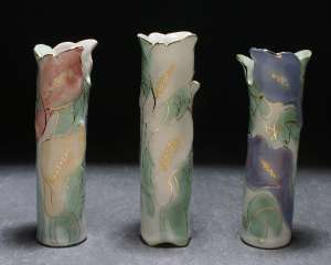3 small Calla Lily vases